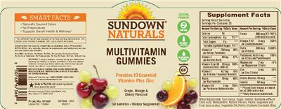 Multivitamin Gummies label
