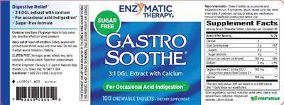 Gastro Soothe label
