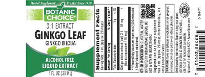 Ginkgo Leaf label