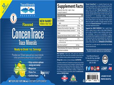 Flavored ConcenTrace Lemon Lime Flavor label