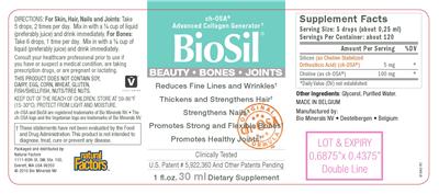 BioSil Beauty Bones Joints label