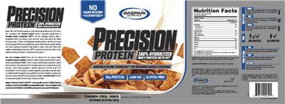 Precision Protein Cinnamon Cereal Crunch label