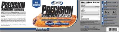 Precision Protein Blueberry Muffin label