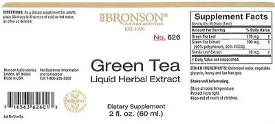 Green Tea Liquid Herbal Extract label