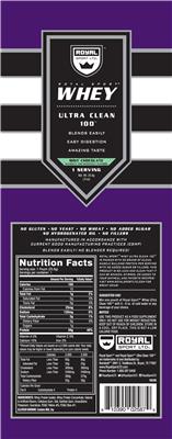 Whey Ultra Clean 100 Mint Chocolate label