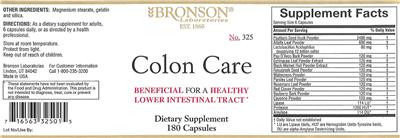 Colon Care label