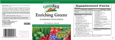 GreenRich Enriching Greens label
