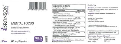 Mental Focus label