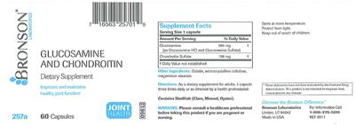 Glucosamine And Chondroitin label
