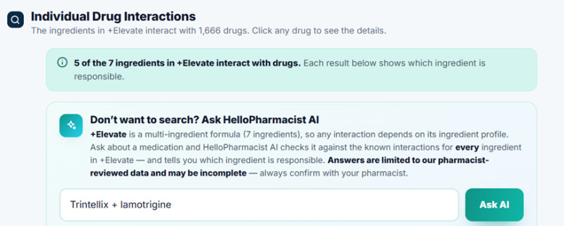 Interaction Checker Screen